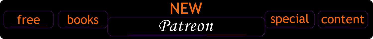 A banner reading: New! Patreon, New books, special content